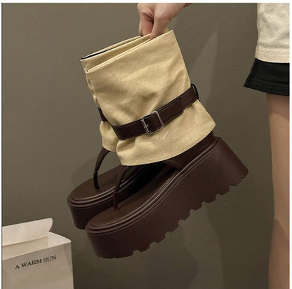 Platform Boots Short Thong