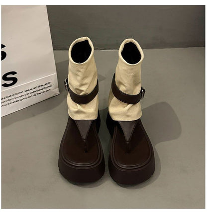 Platform Boots Short Thong