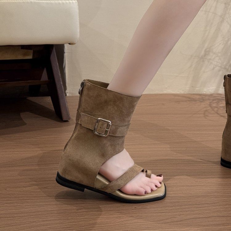 Hidden Short Loop Wedge Toe Boots