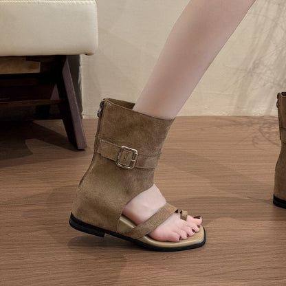 Hidden Short Loop Wedge Toe Boots