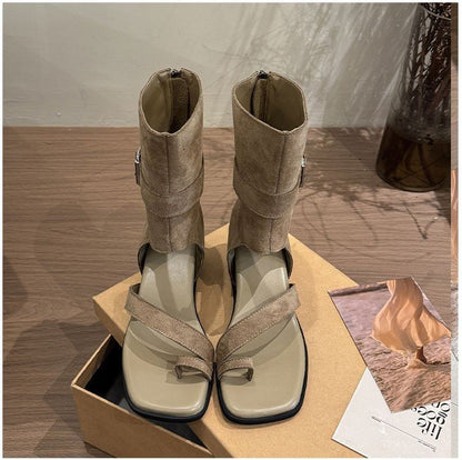 Hidden Short Loop Wedge Toe Boots