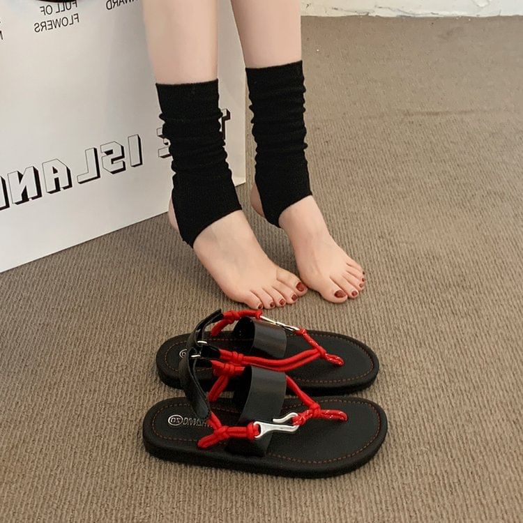 Buckled Thong Sandals