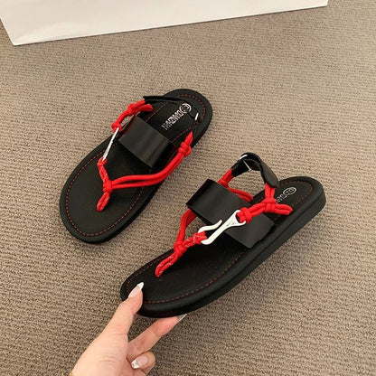Buckled Thong Sandals