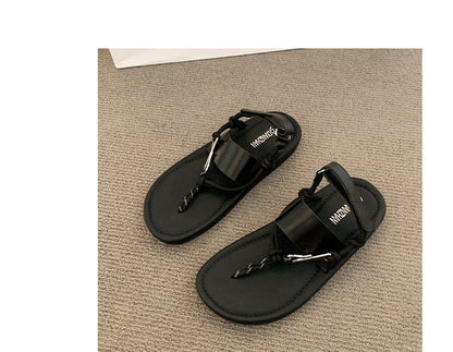 Buckled Thong Sandals