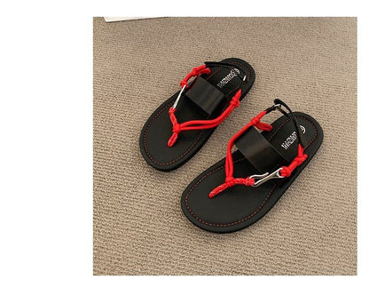 Buckled Thong Sandals