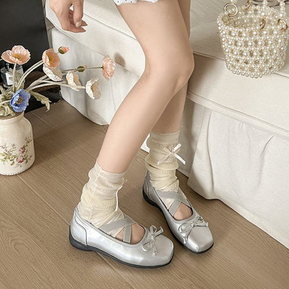 Ballet Square Bow Flats Toe