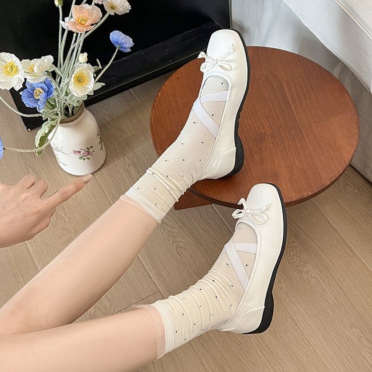 Ballet Square Bow Flats Toe