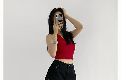 Low Rise Denim Hot Pants