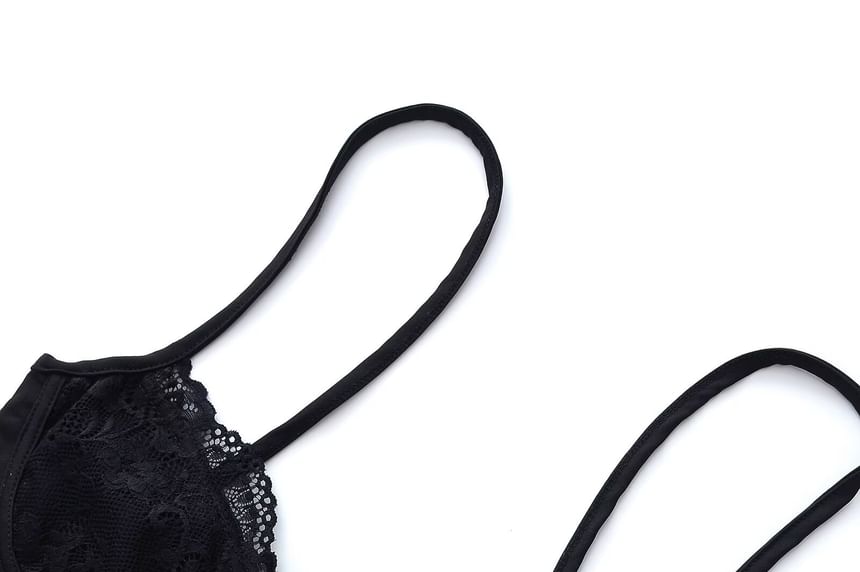 Corset-Waist Cami Top with Lace Trim