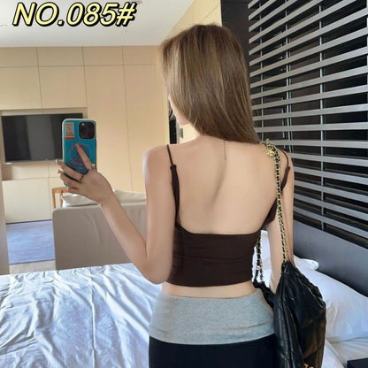 Slim-Fit Padded Cropped Cami Top
