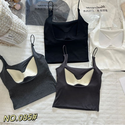 Slim-Fit Padded Cropped Cami Top