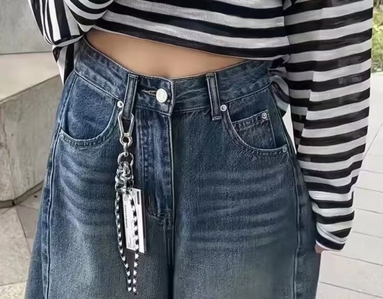 High Waist Washed Jorts