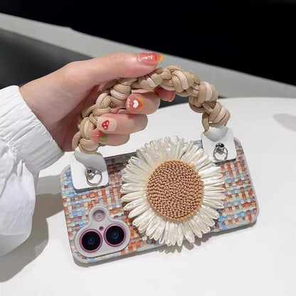 Phone Case Strap Set / Decoration Lanyard Woven Adhesive Sunflower