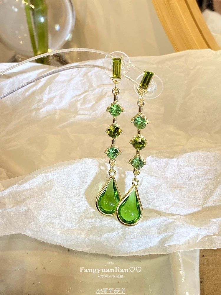 Earring Teardrop Drop Rhinestone