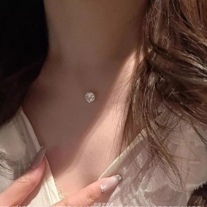 Pendant Rhinestone Necklace