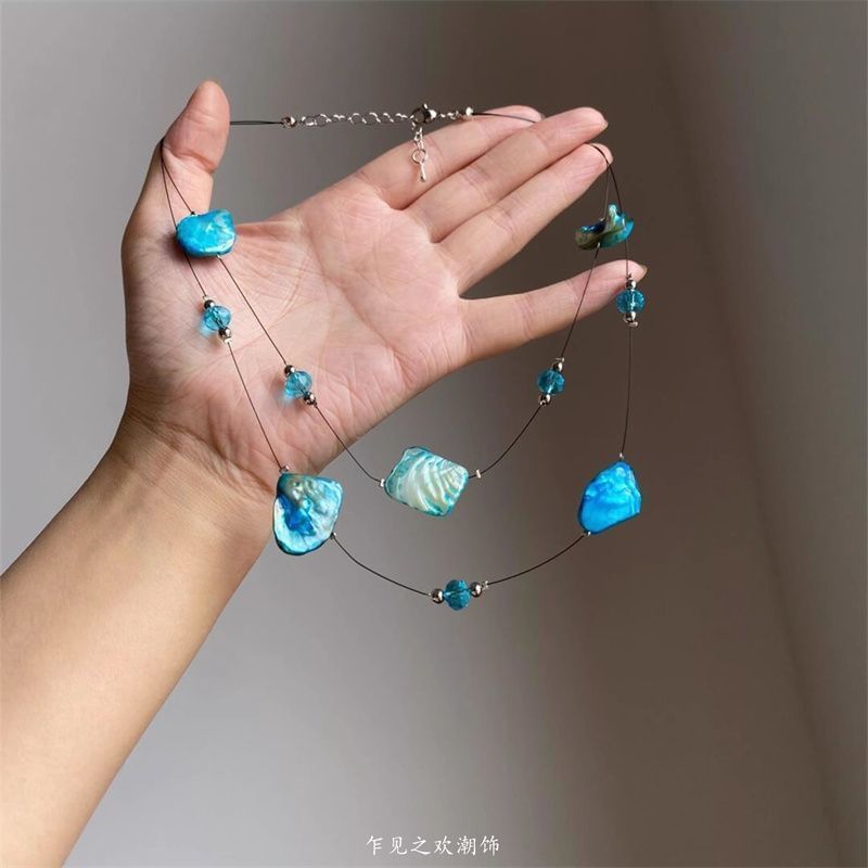 Layered Necklace Irregular Gemstone Beaded