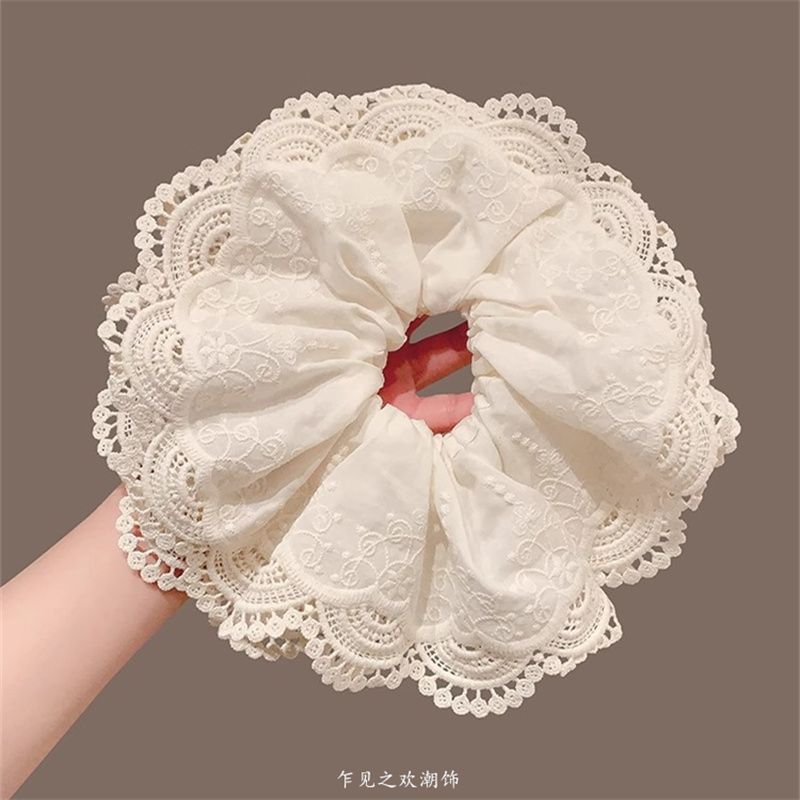 Scrunchie Ruffle Lace Trim