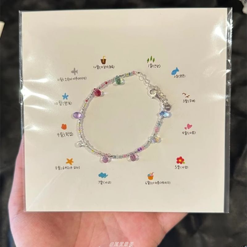 Bracelet Beaded Crystal Faux