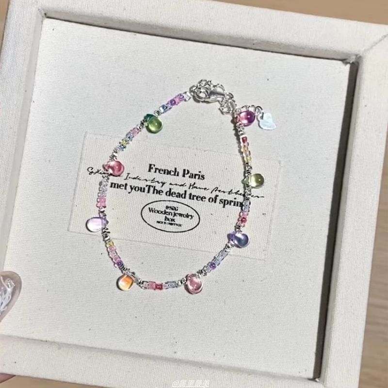 Bracelet Beaded Crystal Faux