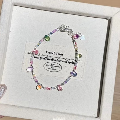 Bracelet Beaded Crystal Faux