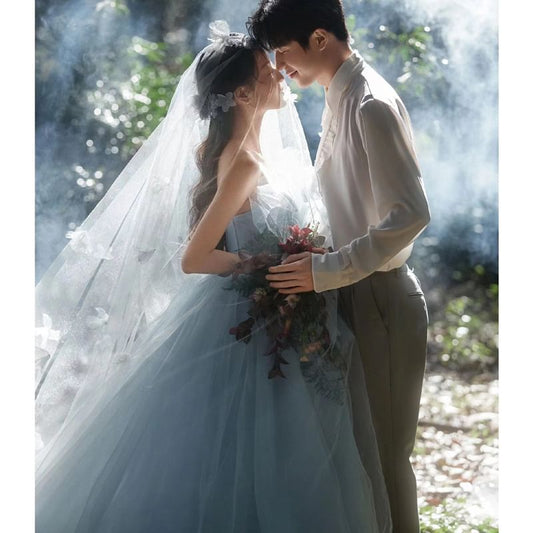 Strapless Plain Wedding Gown