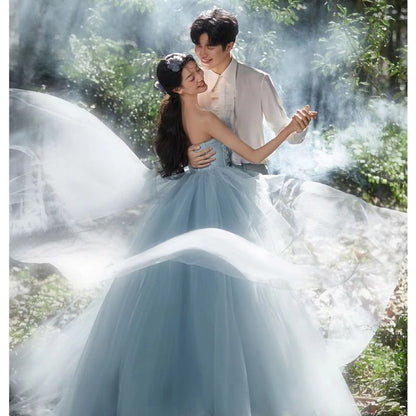 Strapless Plain Wedding Gown