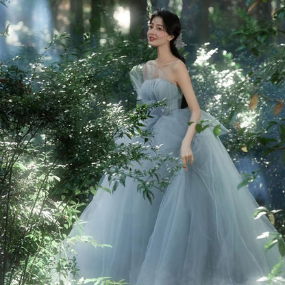 Strapless Plain Wedding Gown