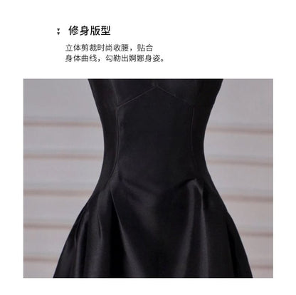 Spaghetti Strap Plain A-Line Evening Gown
