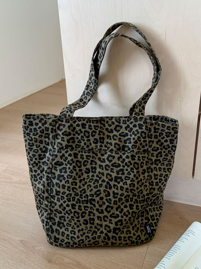 Bag Tote Print Leopard