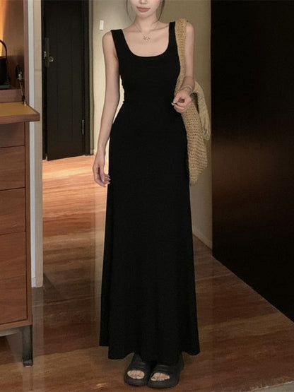 Dress Neckline Maxi Backless Sleeveless Bowknot