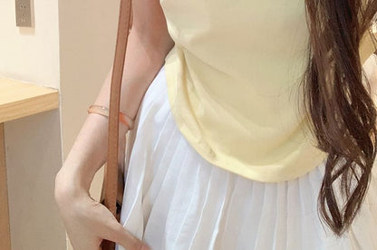 Crewneck Crop Short-Sleeve T-Shirt Embroidered