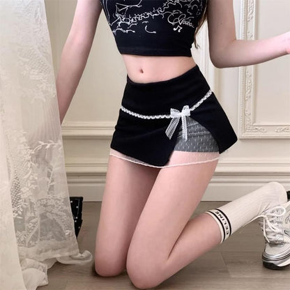 Overlay Skirt Rise Mini Low