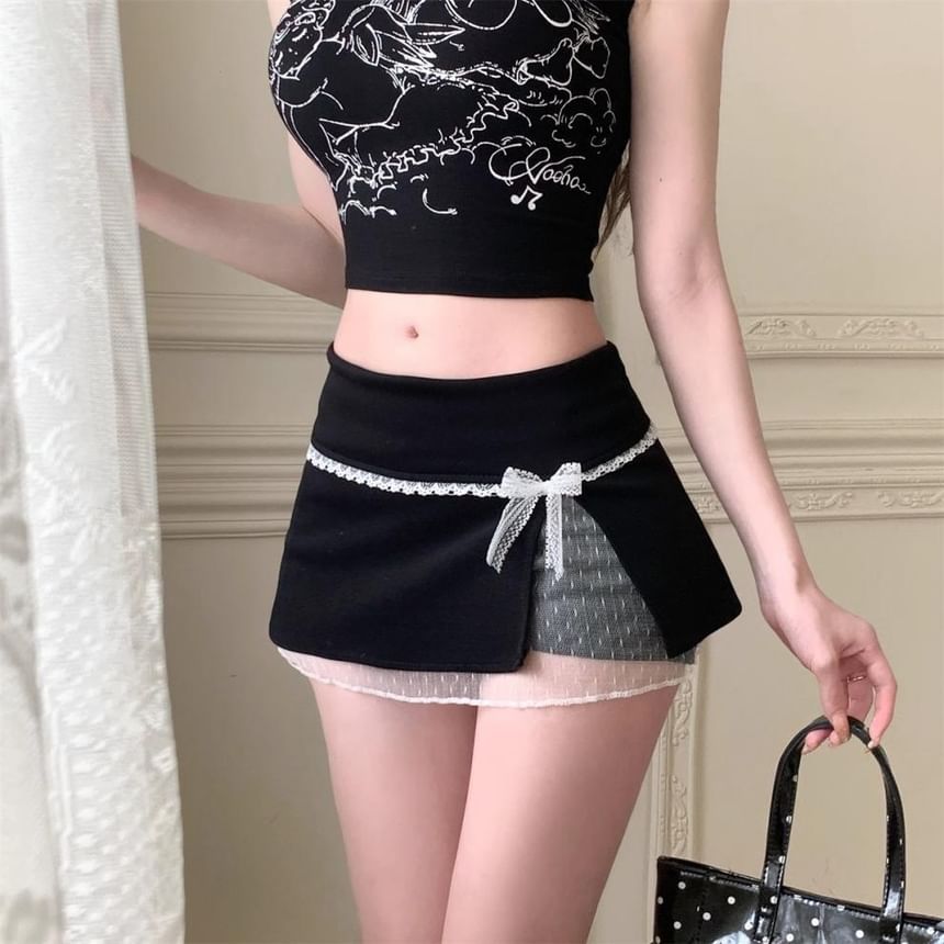 Overlay Skirt Rise Mini Low