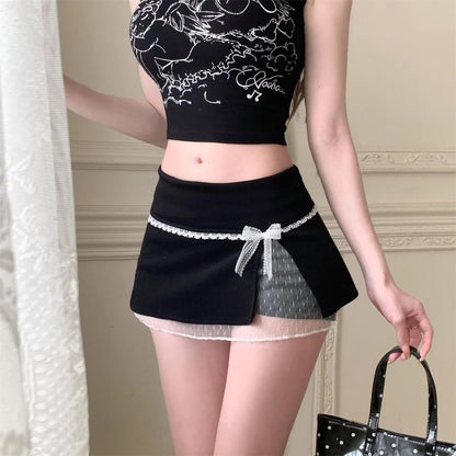 Overlay Skirt Rise Mini Low