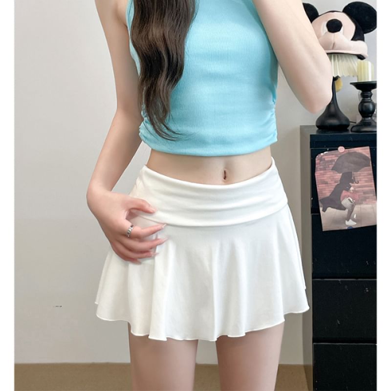 Rise Skirt Low Mini Plain