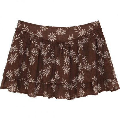 Print / Sleeveless Mini Top V-Neck Skirt