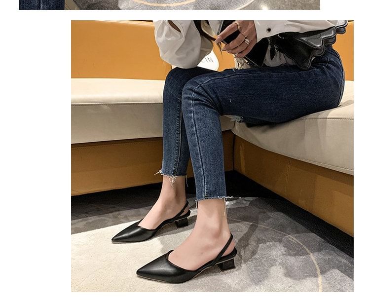 Slingback Pointed Toe Pumps