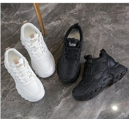 Panel Sneakers Platform Wedge Hidden