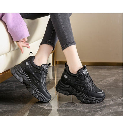 Hidden Platform Panel Sneakers Wedge