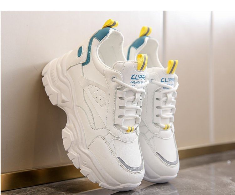 Hidden Platform Panel Sneakers Wedge