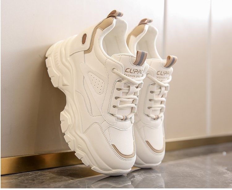 Hidden Platform Panel Sneakers Wedge