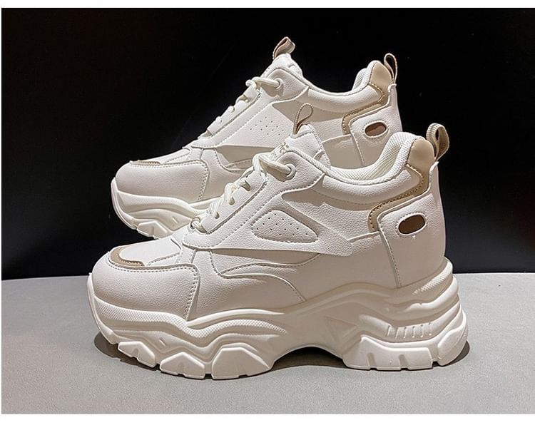 Hidden Platform Panel Sneakers Wedge