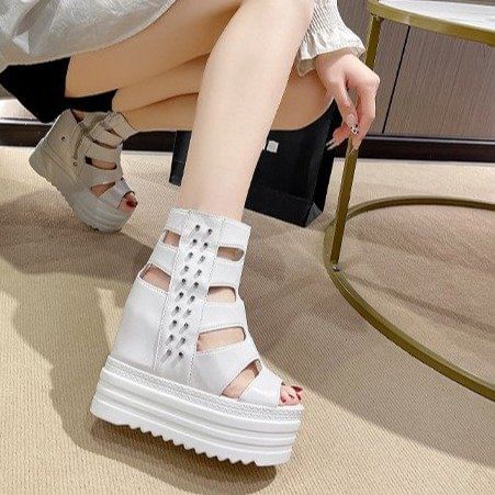 Gladiator Sandals Studded Platform