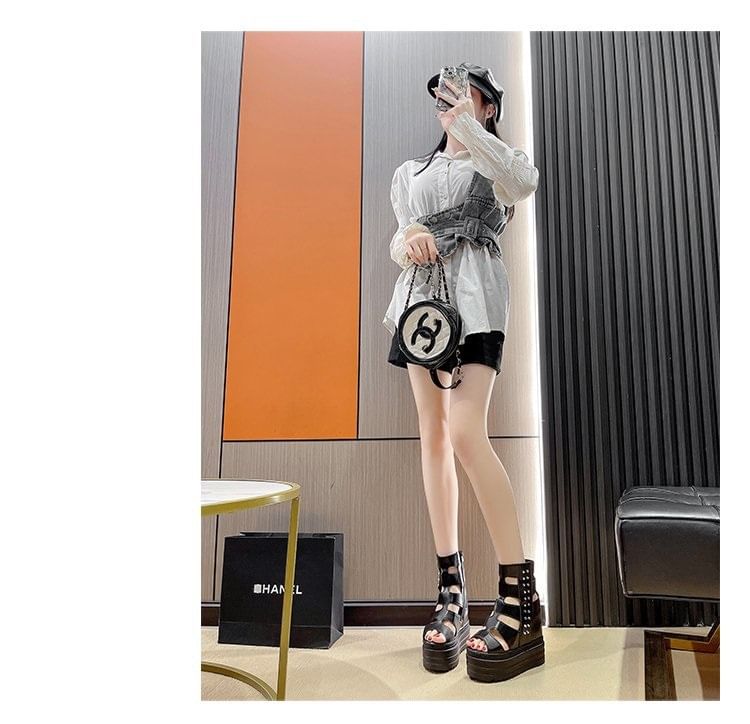 Gladiator Sandals Studded Platform