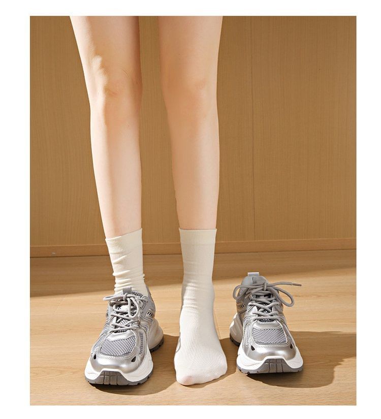 Mesh Sneakers Panel Platform