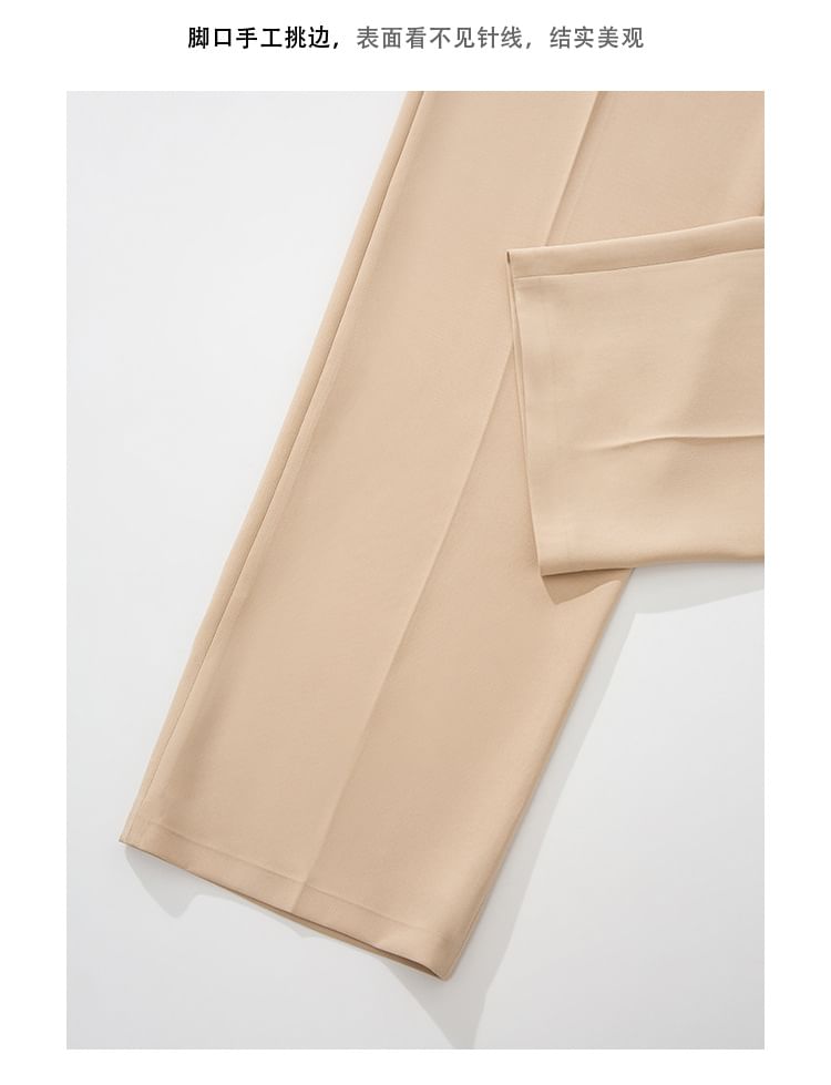 Asymmetric Sleeveless Top / High-Waisted Straight Pants