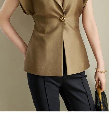 Plain Twisted Short-Sleeved Shirt