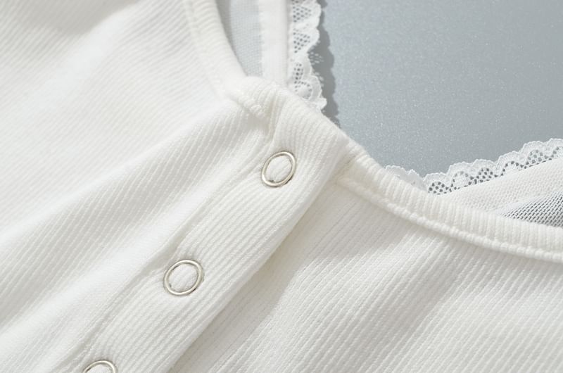 Mock Two-Piece Plain Camisole Top