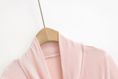 Tie-Neck Short-Sleeved Plain Top