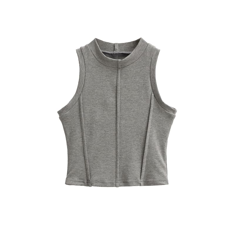 Set: Paneled Tank Top + High-Waisted Maxi A-Line Skirt